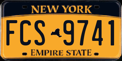 NY license plate FCS9741