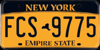 NY license plate FCS9775