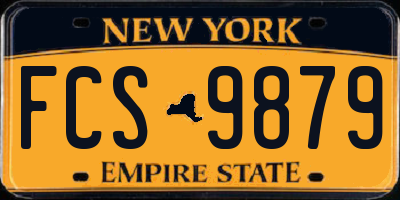 NY license plate FCS9879