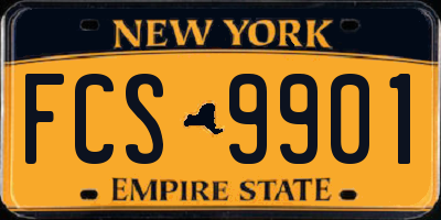 NY license plate FCS9901