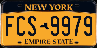 NY license plate FCS9979