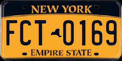 NY license plate FCT0169