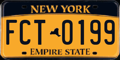 NY license plate FCT0199