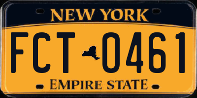 NY license plate FCT0461