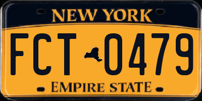 NY license plate FCT0479