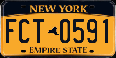 NY license plate FCT0591