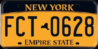 NY license plate FCT0628