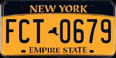 NY license plate FCT0679