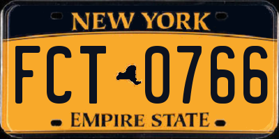 NY license plate FCT0766