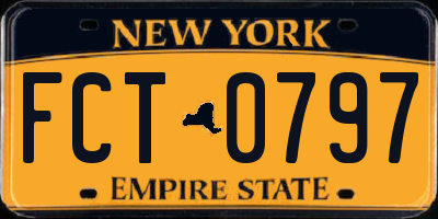NY license plate FCT0797
