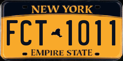 NY license plate FCT1011