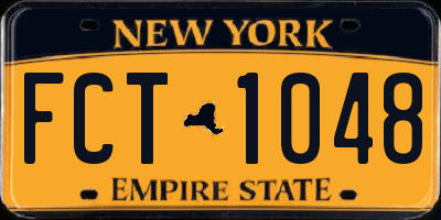 NY license plate FCT1048