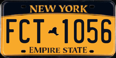 NY license plate FCT1056