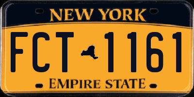 NY license plate FCT1161