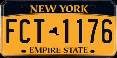 NY license plate FCT1176
