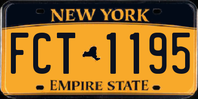 NY license plate FCT1195