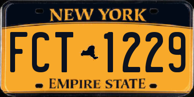 NY license plate FCT1229