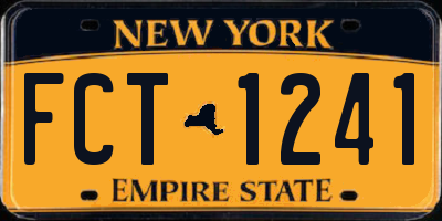 NY license plate FCT1241