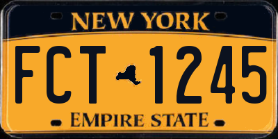 NY license plate FCT1245