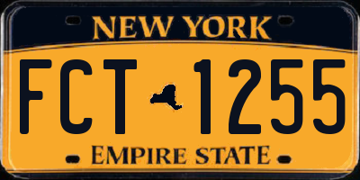 NY license plate FCT1255