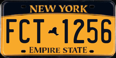 NY license plate FCT1256