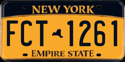 NY license plate FCT1261