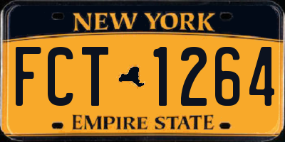 NY license plate FCT1264