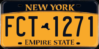 NY license plate FCT1271
