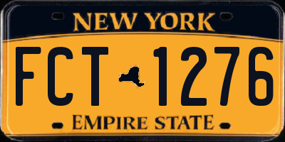 NY license plate FCT1276