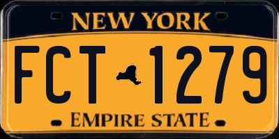 NY license plate FCT1279