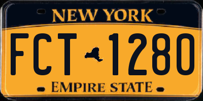 NY license plate FCT1280