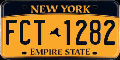 NY license plate FCT1282