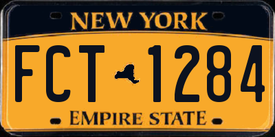 NY license plate FCT1284
