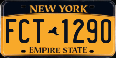 NY license plate FCT1290