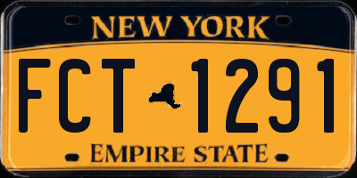 NY license plate FCT1291
