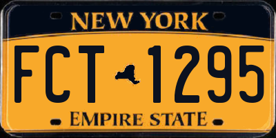 NY license plate FCT1295