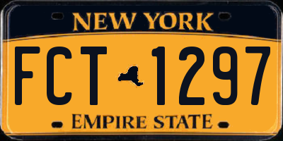 NY license plate FCT1297
