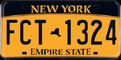 NY license plate FCT1324