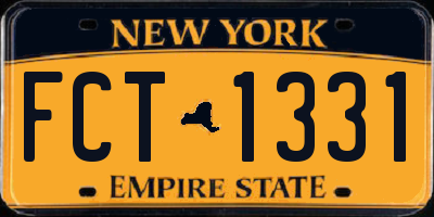 NY license plate FCT1331