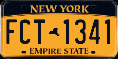 NY license plate FCT1341