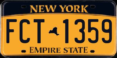 NY license plate FCT1359