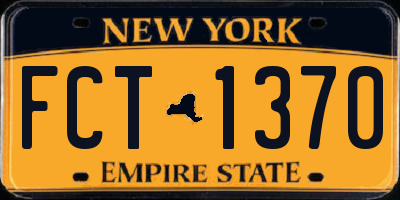NY license plate FCT1370