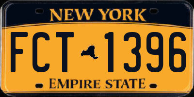 NY license plate FCT1396