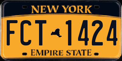 NY license plate FCT1424