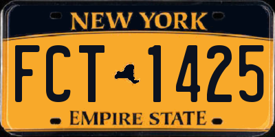 NY license plate FCT1425