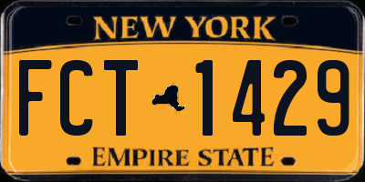 NY license plate FCT1429