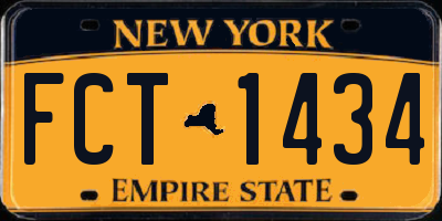 NY license plate FCT1434
