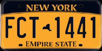 NY license plate FCT1441