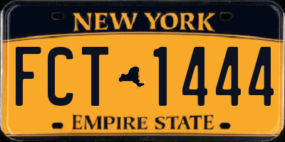NY license plate FCT1444