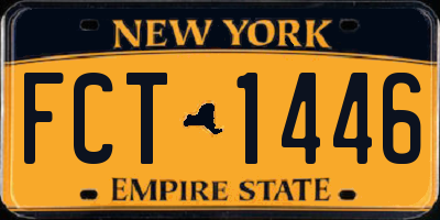 NY license plate FCT1446